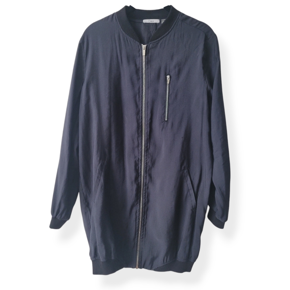 Dex longline black jacket size small.